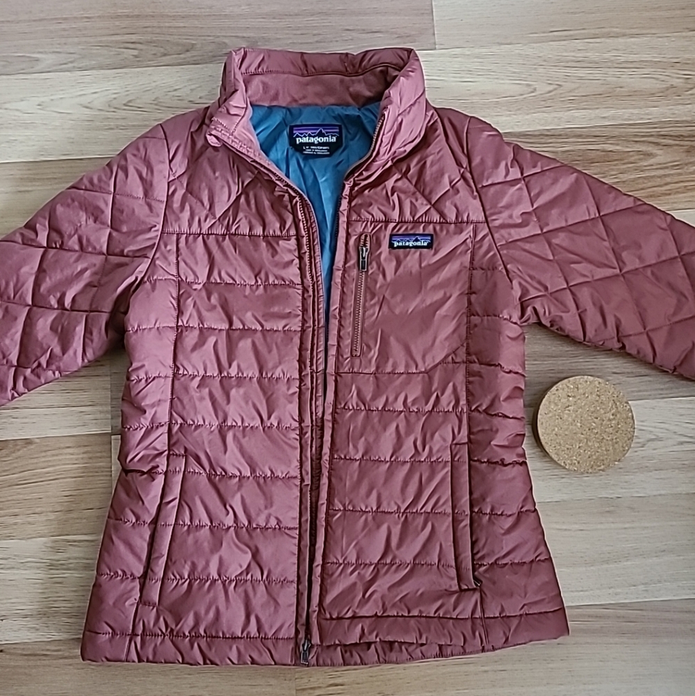 Patagonia Kids Puffer Jacket in Dusty Pink